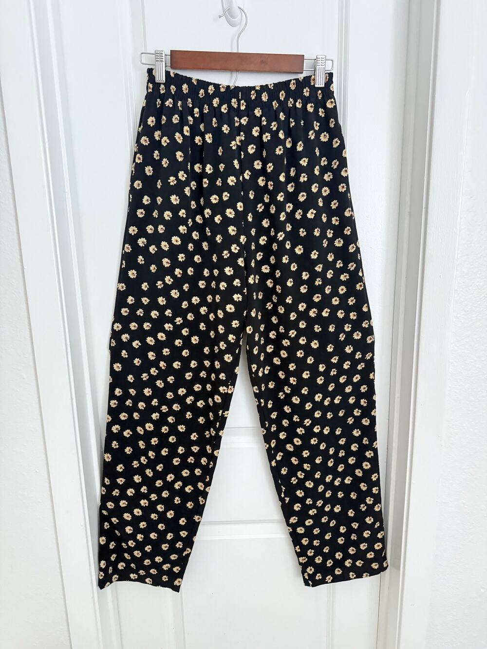 Vintage Floral Printed High Waisted Straight Leg Comfy Pants Size Medium